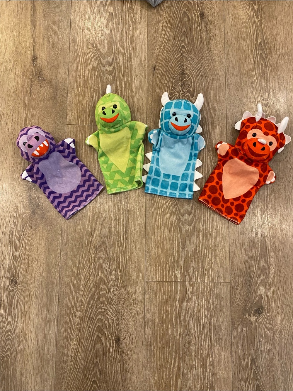 Melissa & Doug Plush Dragon Hand Puppets Set - discontinued!